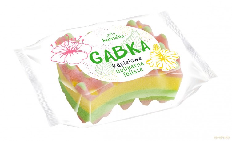 Grosik Gąbka do kąpieli falista Kamelia
