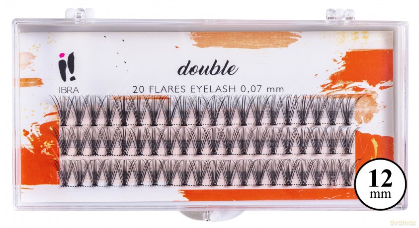 IBRA Kępki rzęs DOUBLE 0.07-C-12 mm