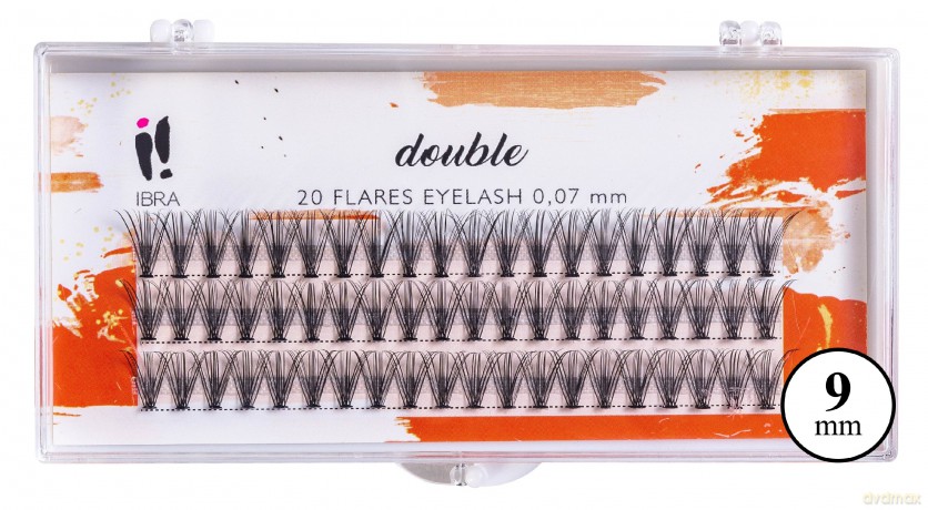 IBRA Kępki rzęs DOUBLE 0.07-C-9 mm