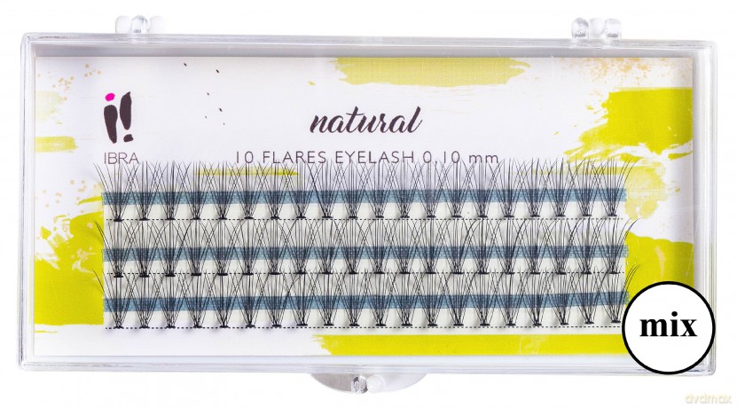 IBRA Kępki rzęs NATURALS 0.10-C-Mix 8,10,12 mm
