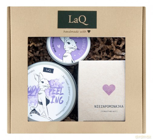 LaQ Zestaw prezentowy dla kobiet Króliczka (scrub do ciała 200 ml+masło do ciała 200 ml+mus do ciała 100 ml)