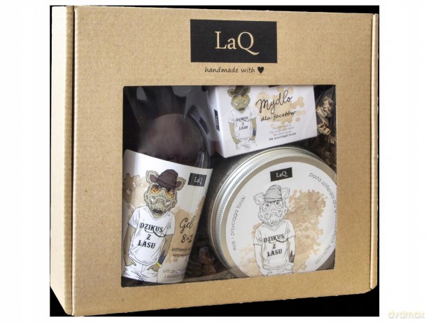 LaQ Zestaw prezentowy dla mężczyzn Dzikus z Lasu (pasta 200 ml+żel pod prysznic 8w1 300 ml+mydło 85 ml)