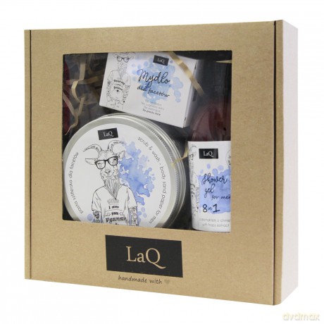 LaQ Zestaw prezentowy dla mężczyzn Kozioł (żel 8w1 300 ml+scrub 200 ml+mydło 85 ml)