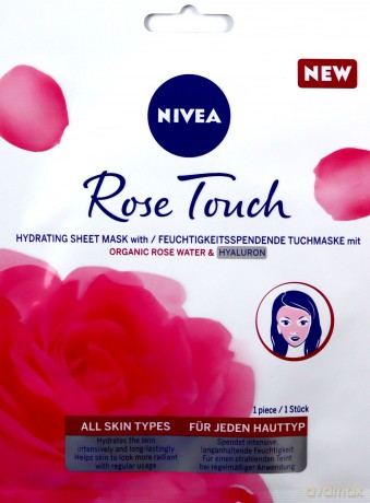 NIVEA V RÓŻA Maska w płacie z wodą różaną&