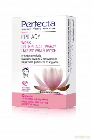 Perfecta Epilady Wosk do depilacji twarzy i miejsc wrażliwych (12 plastrów)