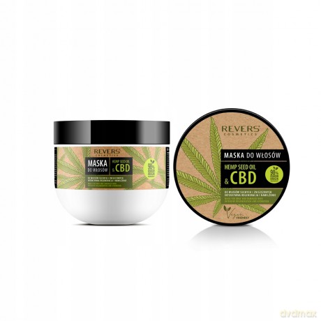 REVERS Hemp Seed Oil&CBD Maska do włosów suchych i zniszczonych z olejem konopnym 250 ml