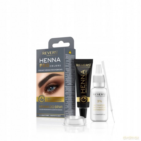 REVERS Kremowa Henna do brwi Pro Colors 1.1 grafitowa