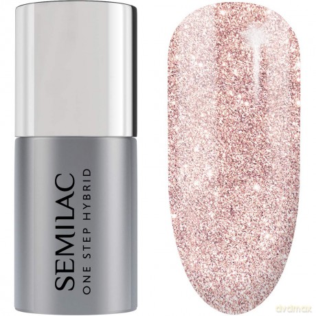 Semilac One Step Lakier S245 Glitter Pink Beig 5Ml