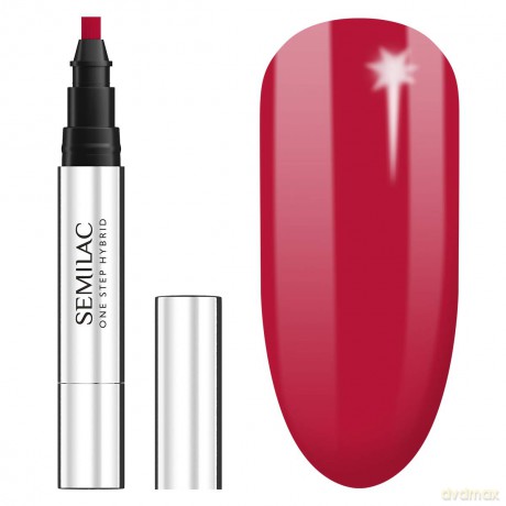 SEMILAC One Step Marker do paznokci S550 Pure Red 3ml