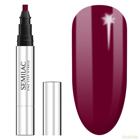 SEMILAC One Step Marker do paznokci S580 Crimson 3ml