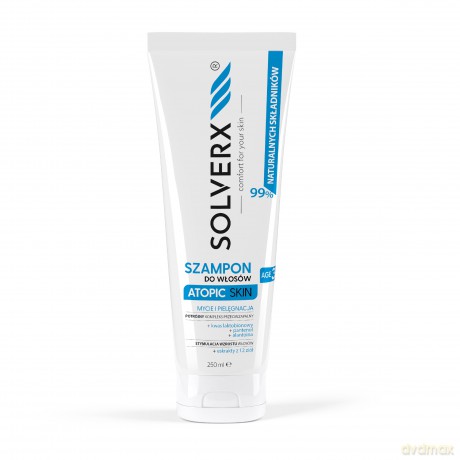 SOLVERX Atopic Skin Szampon do włosów - pielęgnujący i przeciwzapalny 250 ml