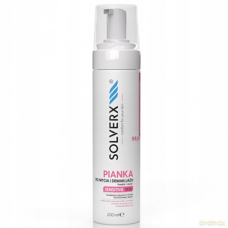 SOLVERX SENSITIVE pianka do demakijazu 200 ml