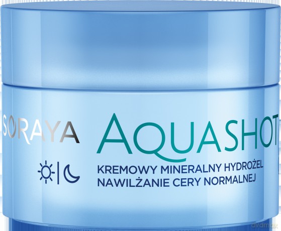 Soraya AquaShot Kremowy Mineralny Hydrożel nawilżający do twarzy - cera normalna 50 ml