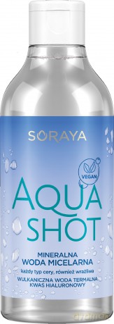 Soraya AquaShot Mineralna Woda micelarna do twarzy - każdy rodzaj cery 400 ml