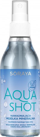 Soraya AquaShot Nawadniająca Mgiełka mineralna do twarzy - każdy rodzaj cery 200 ml