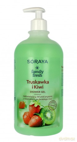 Soraya Family Fresh Żel pod prysznic odświeżający Truskawka i Kiwi 1000 ml