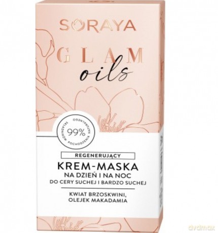 Soraya Glam Oils Regenerujący Krem - maska na dzień i noc - cera sucha i bardzo sucha 50 ml