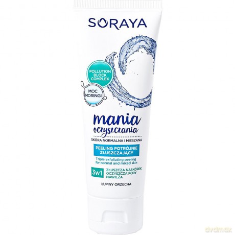 Soraya Mania Oczyszczania Peeling potrójnie złuszczający 3w1 - cera normalna i mieszana 75 ml