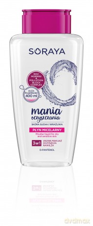 Soraya Mania Oczyszczania Płyn micelarny 3w1 - cera sucha i wrażliwa 400 ml