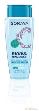 Soraya Mania Oczyszczania Tonik odświeżający 2w1 - cera normalna i mieszana 200 ml