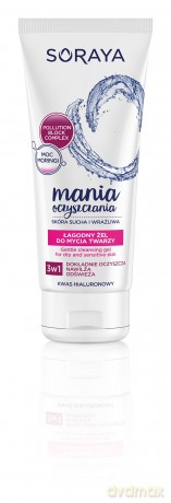 Soraya Mania Oczyszczania Żel łagodny do mycia twarzy 3w1 - cera sucha i wrażliwa 150 ml