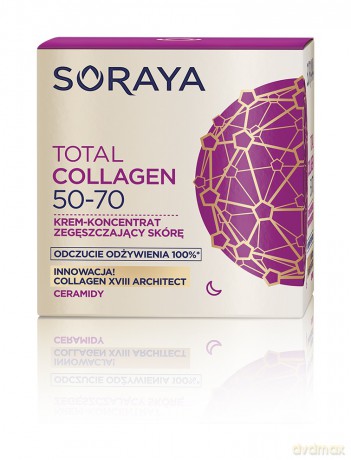 Soraya Total Collagen 50-70 Krem - koncentrat zagęszczający skórę na noc 50 ml