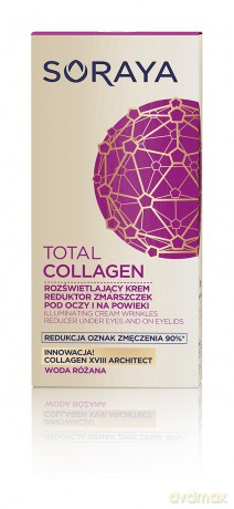 Soraya Total Collagen Krem rozświetlający-reduktor zmarszczek pod oczy i na powieki 15 ml