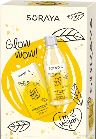Soraya Zestaw prezentowy Just Glow (krem nawilżający 50 ml+tonik złuszczający 150 ml)