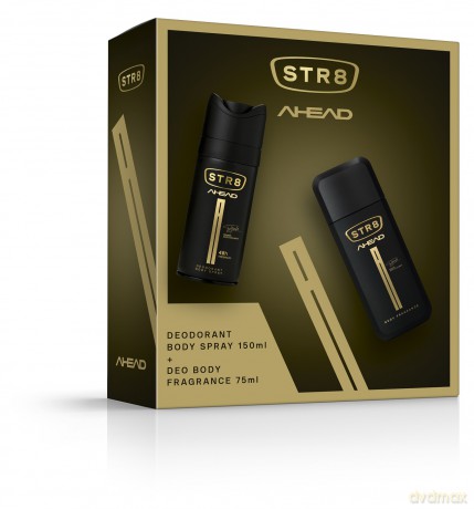 STR 8 Ahead Zestaw prezentowy (dezodorant spray 150 ml+dezodorant body fragrance 75 ml)
