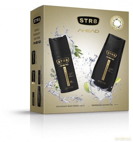 STR 8 Ahead Zestaw prezentowy(dezodorant spray 150 ml+żel pod prysznic 250 ml)