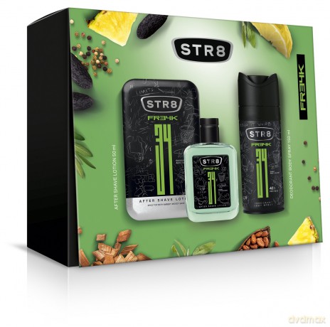 STR 8 Freak Zestaw prezentowy (dezodorant spray 150 ml+płyn po goleniu 50 ml)