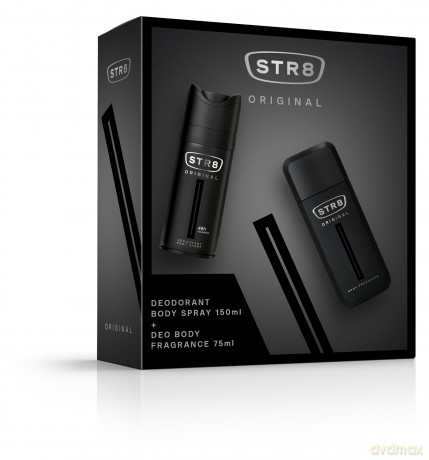 STR 8 Original Zestaw prezentowy (dezodorant spray 150 ml+dezodorant body fragrance 75 ml)