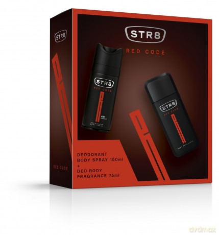 STR 8 Red Code Zestaw prezentowy (dezodorant spray 150 ml+dezodorant body fragrance 75 ml)