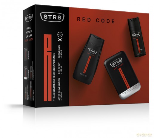 STR 8 Red Code Zestaw prezentowy (dezodorant spray 150 ml+żel pod prysznic 250 ml+płyn po goleniu)