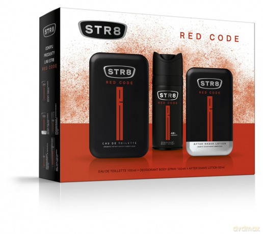 STR 8 Red Code Zestaw prezentowy (woda toaletowa 100 ml+deo spray 150 ml+woda po goleniu 50 ml)