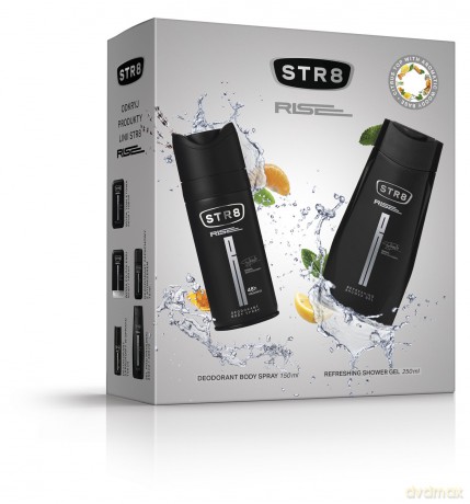 STR 8 Rise Zestaw prezentowy (dezodorant spray 150 ml+żel pod prysznic 250 ml)