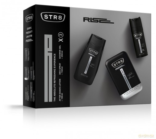 STR 8 Rise Zestaw prezentowy (dezodorant spray 150 ml+żel pod prysznic 250 ml+płyn po goleniu)