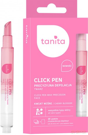 Tanita Click Pen Aplikator z woskiem do precyzyjnej depilacji twarzy Kwiat Wiśni 3.6ml