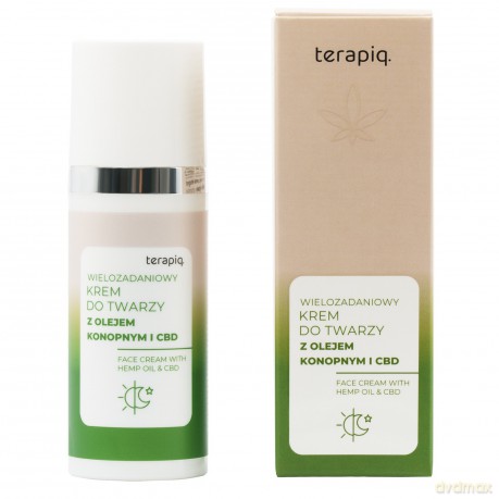 Terapiq CBD Wielozadaniowy Krem do twarzy z olejem konopnym i CBD na dzień i noc 50 ml