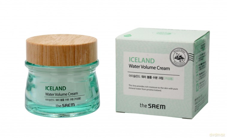 The SAEM Iceland Water Volume Cream Krem nawilżający do twarzy - cera tłusta 80 ml