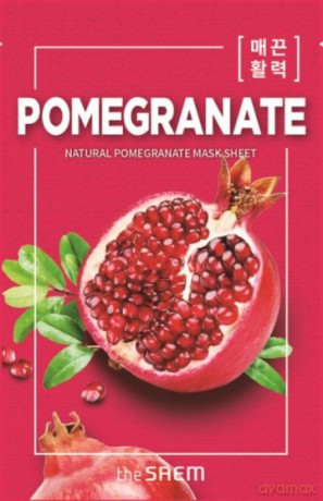 The SAEM Natural Mask Sheet Maska na tkaninie Pomegranate 21ml
