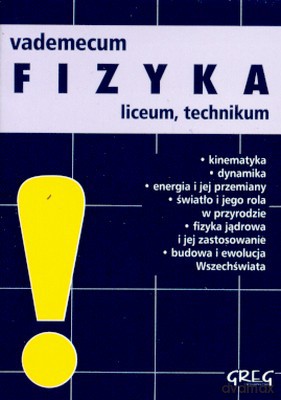 Mini Vademecum Fizyka Liceum Technikum [KSIĄŻKA]