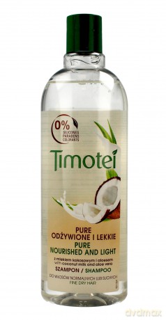 Timotei Szampon do włosów Pure Odżywione i Lekkie - włosy normalne lub suche 400 ml