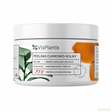 Vis Plantis Herbal Vital Care Peeling cukrowo-solny do ciała Yerba Mate + Olej Monoi 200 ml