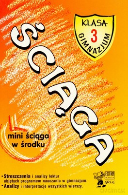 Ściąga Klasa 3 Gimnazjum Język Polski [KSIĄŻKA]