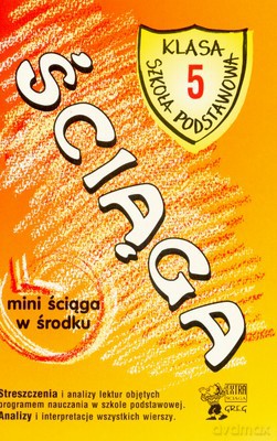 Ściąga Klasa 5 Szkoła Podstawowa Język Polski [KSIĄŻKA]