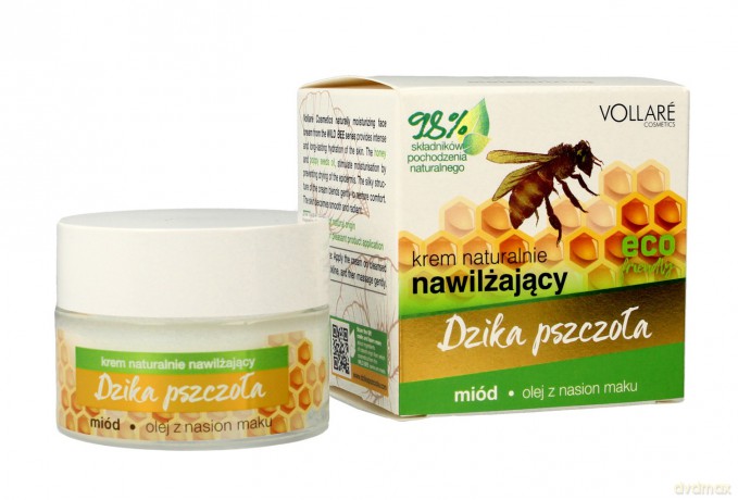 Vollare Dzika Pszczoła Krem naturalnie nawilżający do twarzy 50 ml