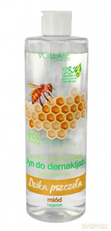 Vollare Dzika Pszczoła Płyn do demakijażu twarzy i oczu naturalnie oczyszczający 400 ml