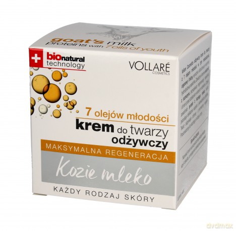 Vollare Kozie Mleko Krem do twarzy odżywczy na dzień i noc 50 ml