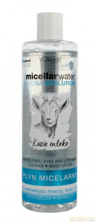 Vollare Kozie Mleko Płyn Micelarny nawilżający do demakijażu twarzy,oczu i ust 400 ml